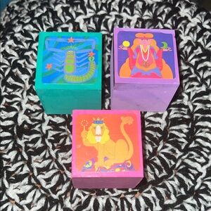 Colorful Zodiac hand painted Wooden Blocks
